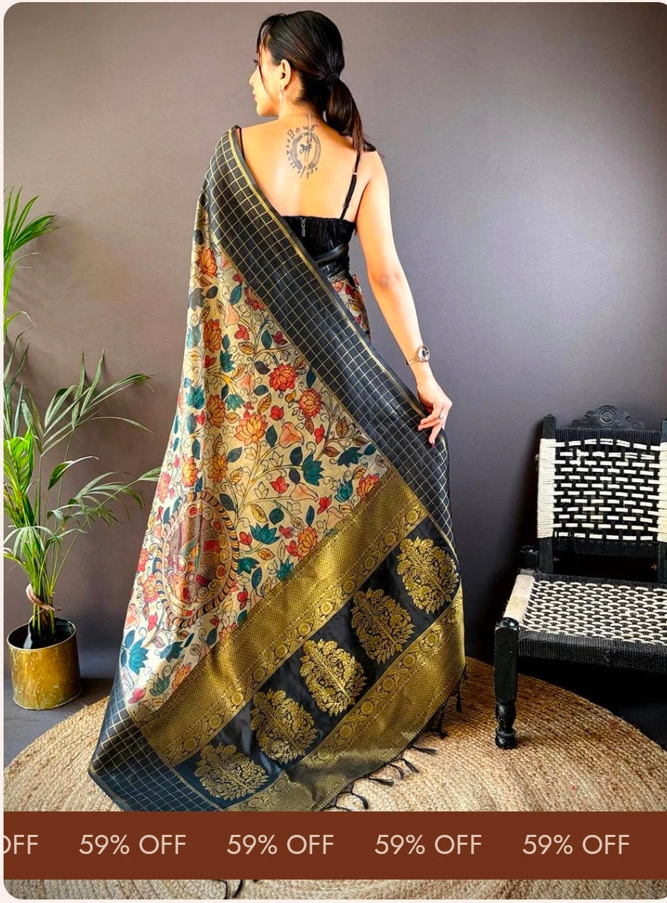 Kalamkari Dola Silk