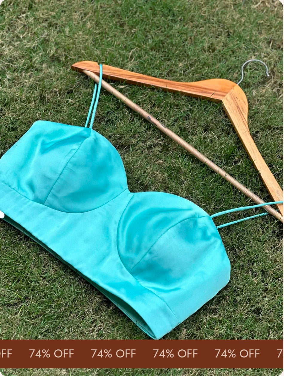 Sky Blue Satin Georgette