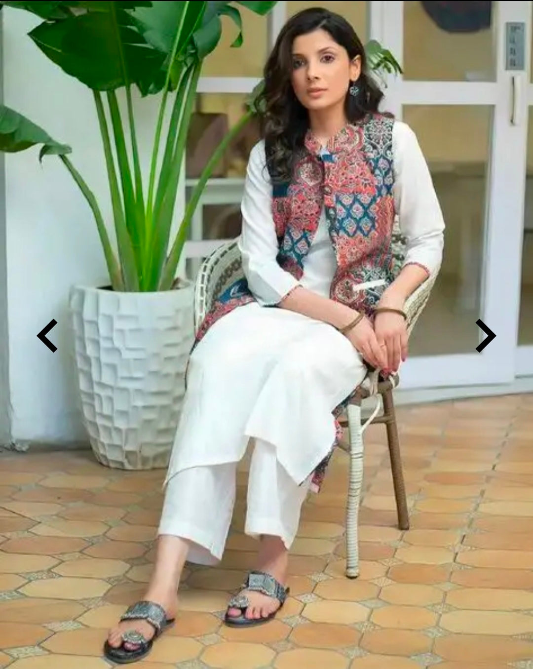 Women's Calf Length Rayon Blend Kurta Pant Jacket Set | 3 Piece Ethnic Set l