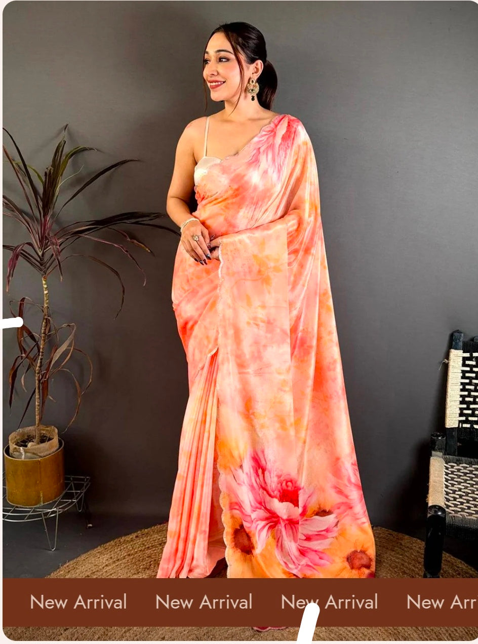 Freehand Shibori Print Chiffon