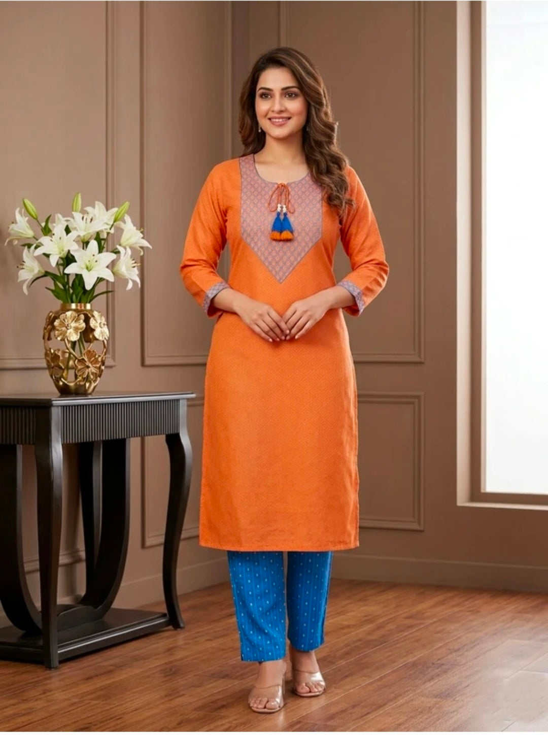Pure Cotton Kurta Pant Set