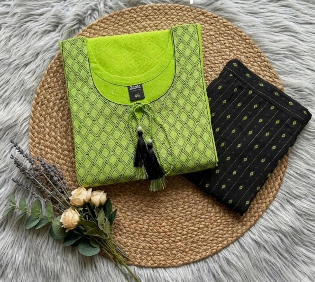 Pure Cotton Kurta Pant Set
