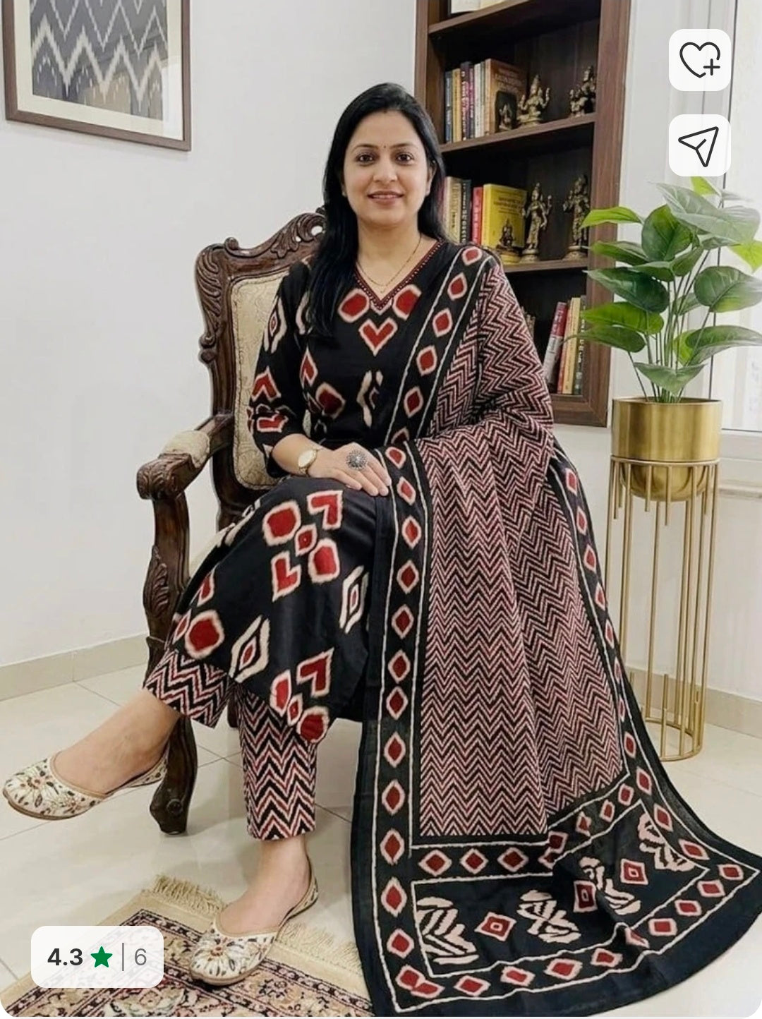 Cotton Rayon Kurta Pant Dupatta Set