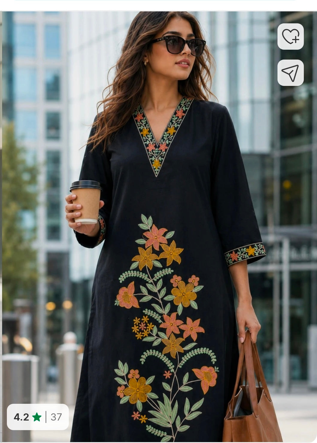 Embroidered Pure Cotton Kurta Palazzo Set