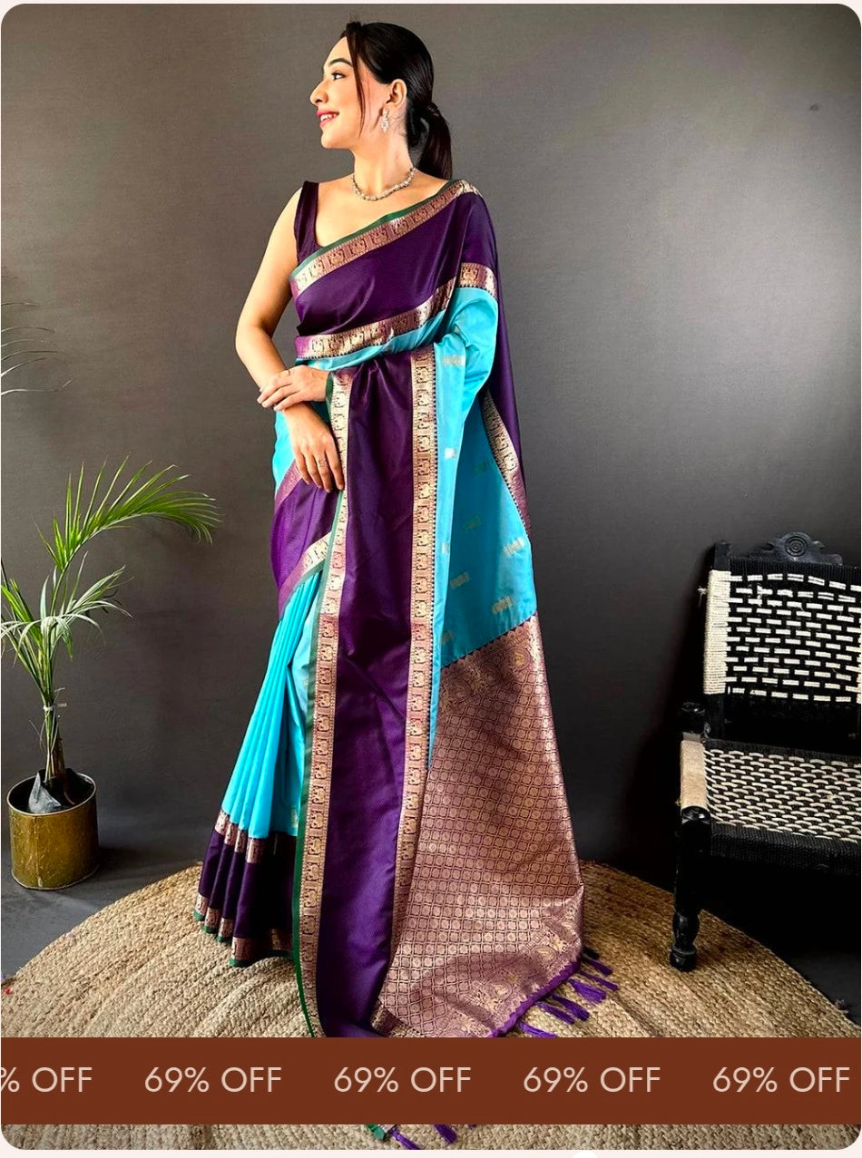 Gadhwal Soft Silk Saree